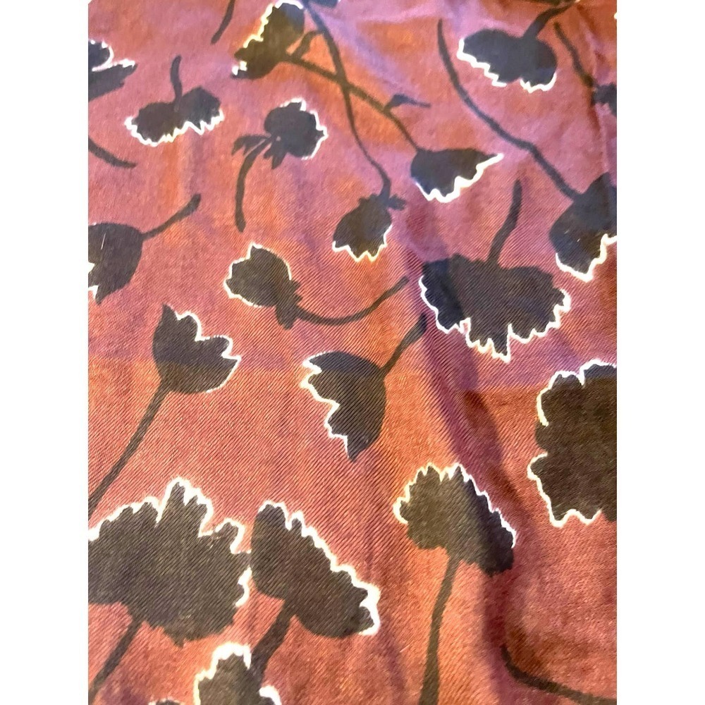 Loft Black Roses Floral Scarf Wrap Women's Black Cherry OS - Picture 3 of 10